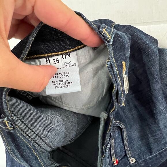 Hudson Krista Super Skinny Jeans Dark Wash Size 26 - Mid Rise Stretch Denim - Picture 6 of 16